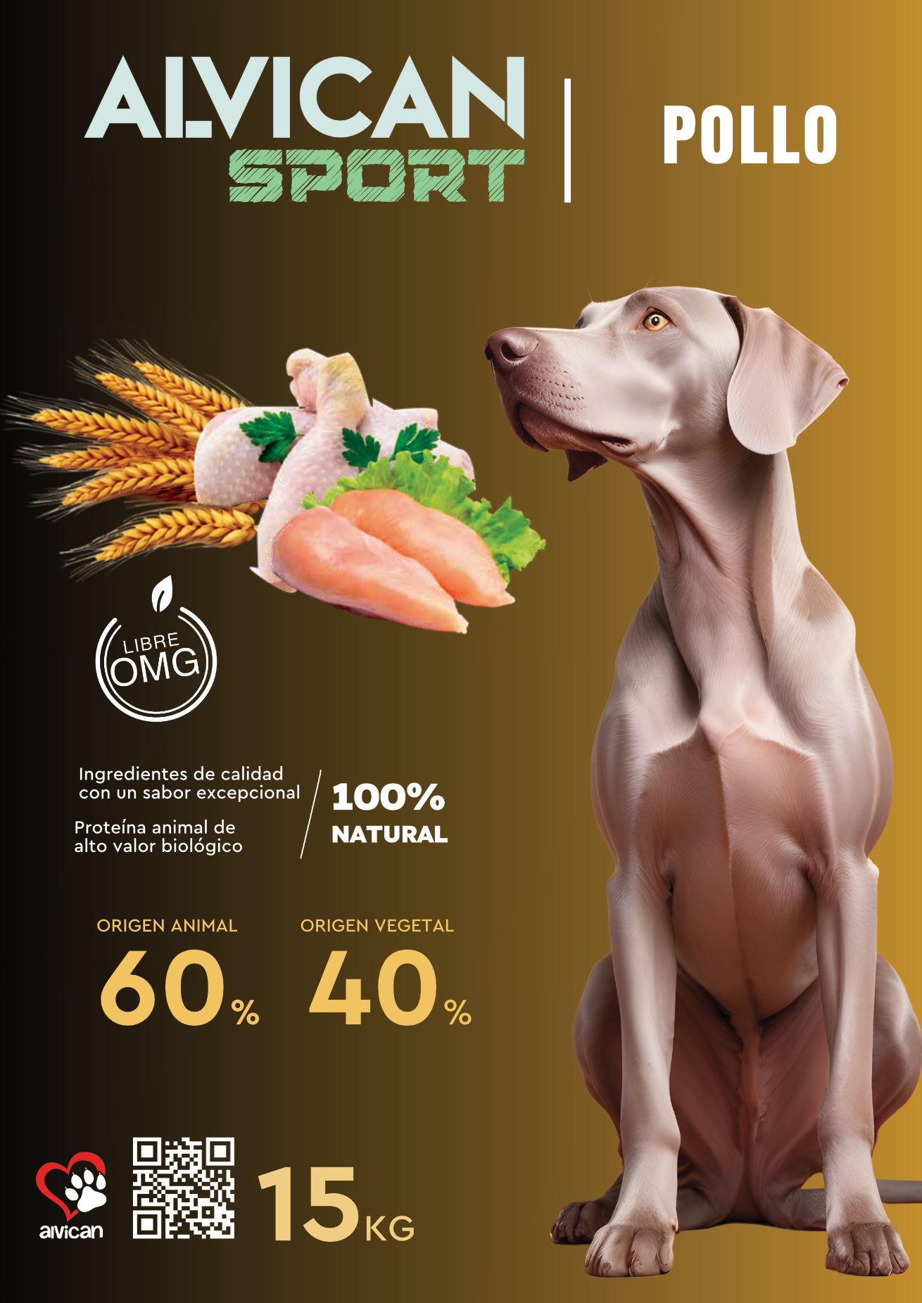 ALVICAN A4 solo 15kg kg SPORT POLLO FRONT